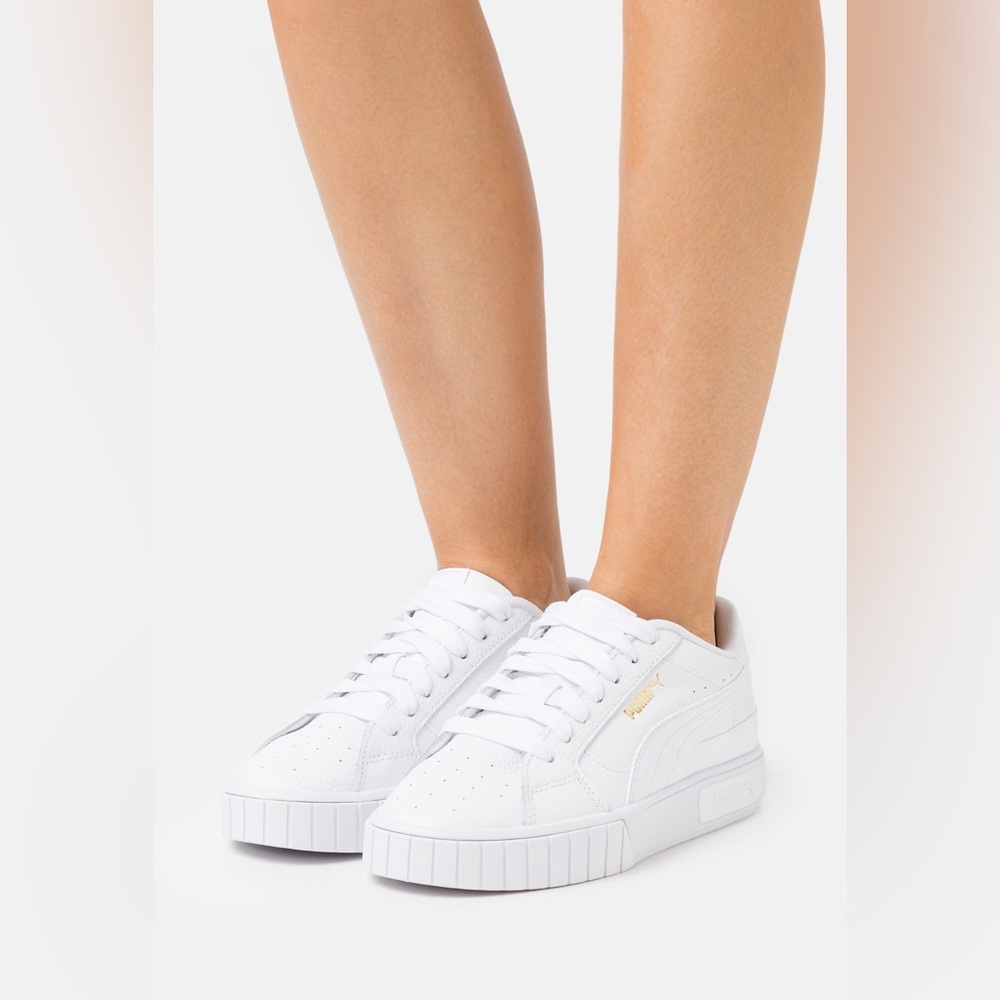 NWOB Womens PUMA Cali Star Athletic Shoe - White / Gold